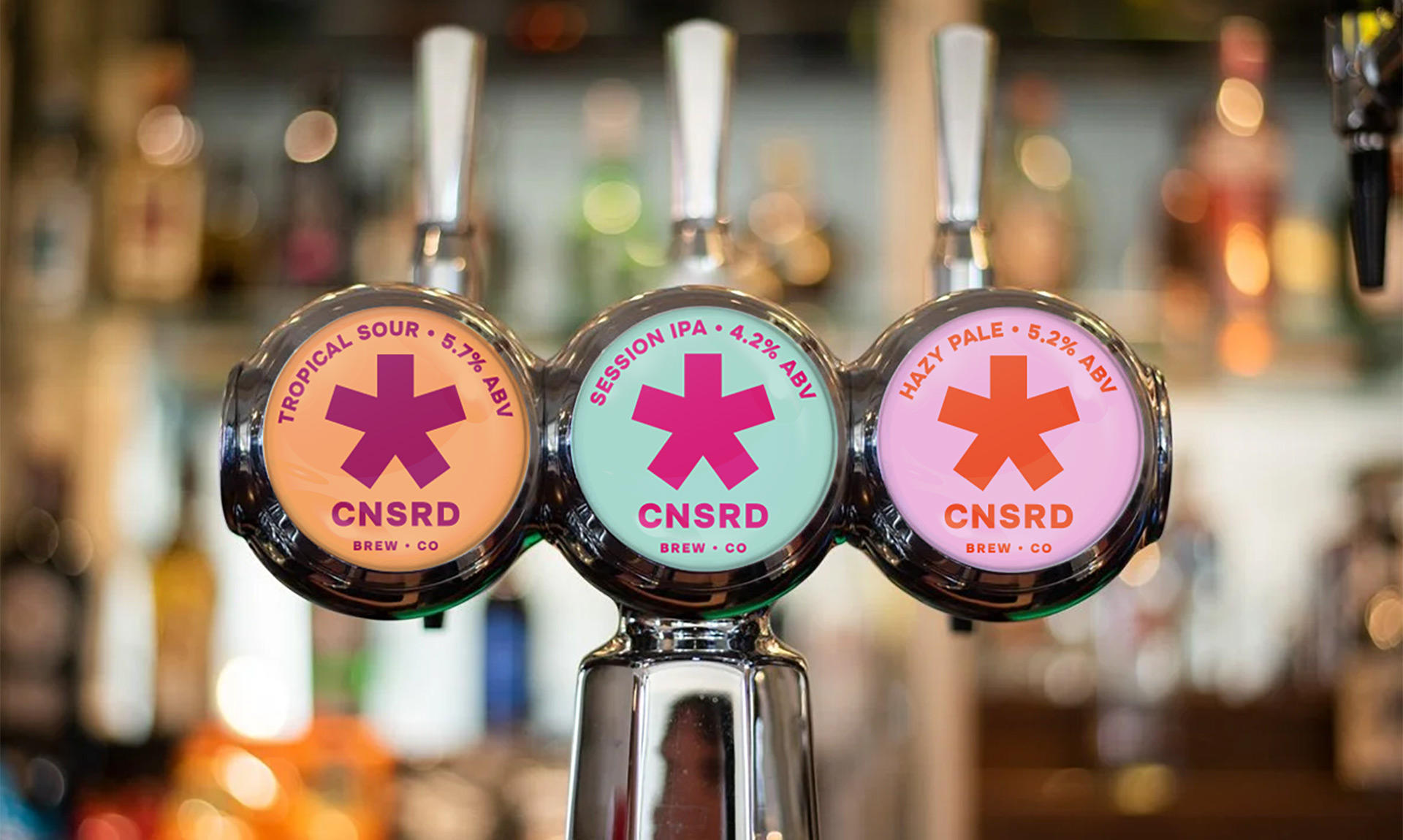 Censored Brew Co beer pump tap labels