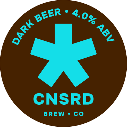 Censored Brew Co Dark Beer beer mat coaster flat design front side
