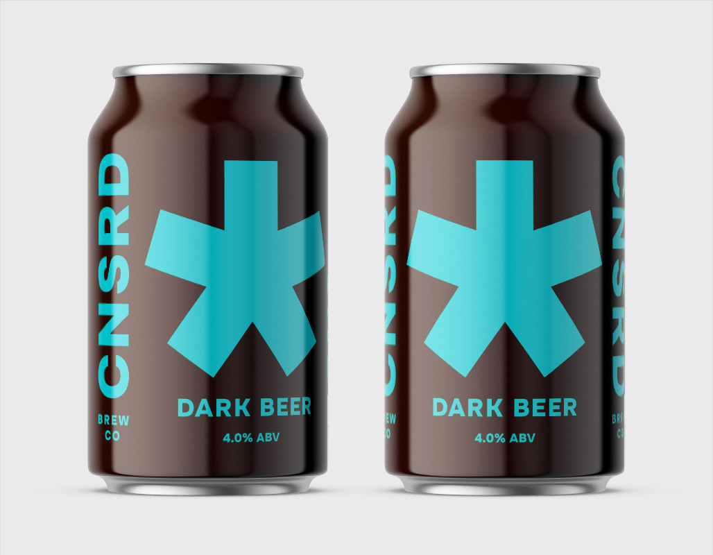 Censored Brew Co Dark Beer beer can design