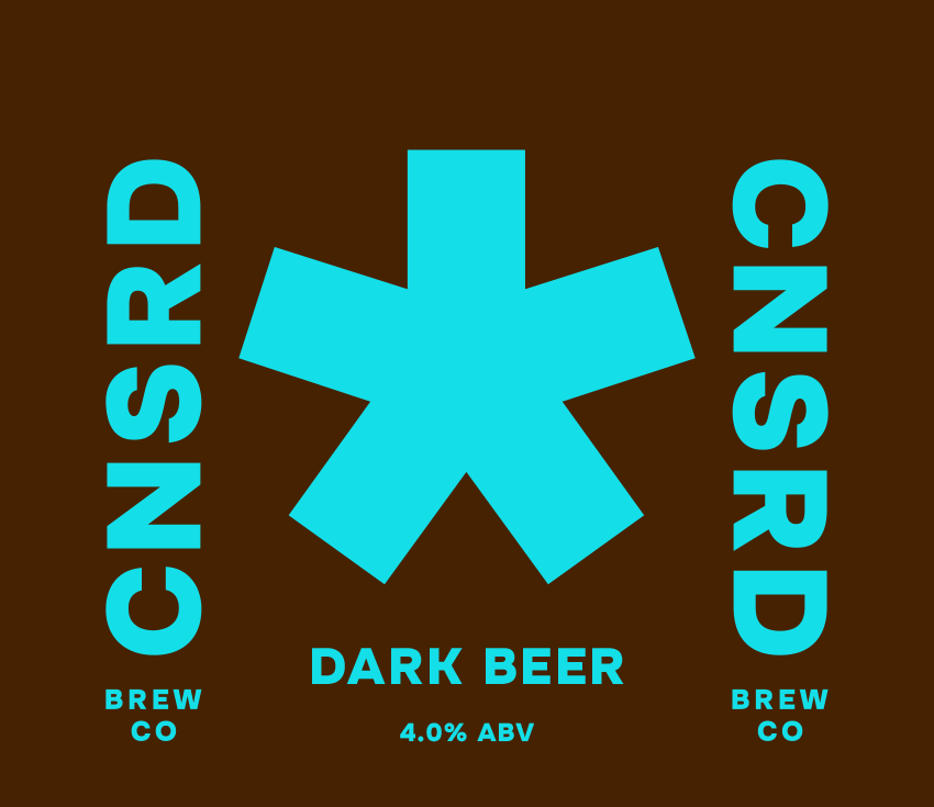 Censored Brew Co Dark Beer beer can flat design front side