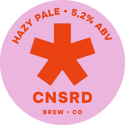 Censored Brew Co Hazy Pale beer mat flat coaster design front side