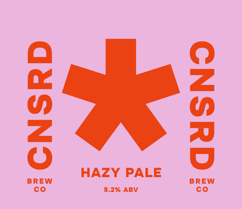 Censored Brew Co Hazy Pale beer can flat design front side