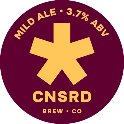 Censored Brew Co Mild Ale beer mat coaster flat design front side