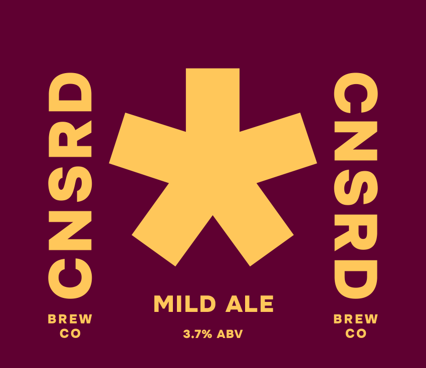 Censored Brew Co Mild Ale beer can flat design front side