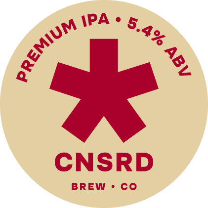 Censored Brew Co Premium IPA beer mat coaster flat design front side