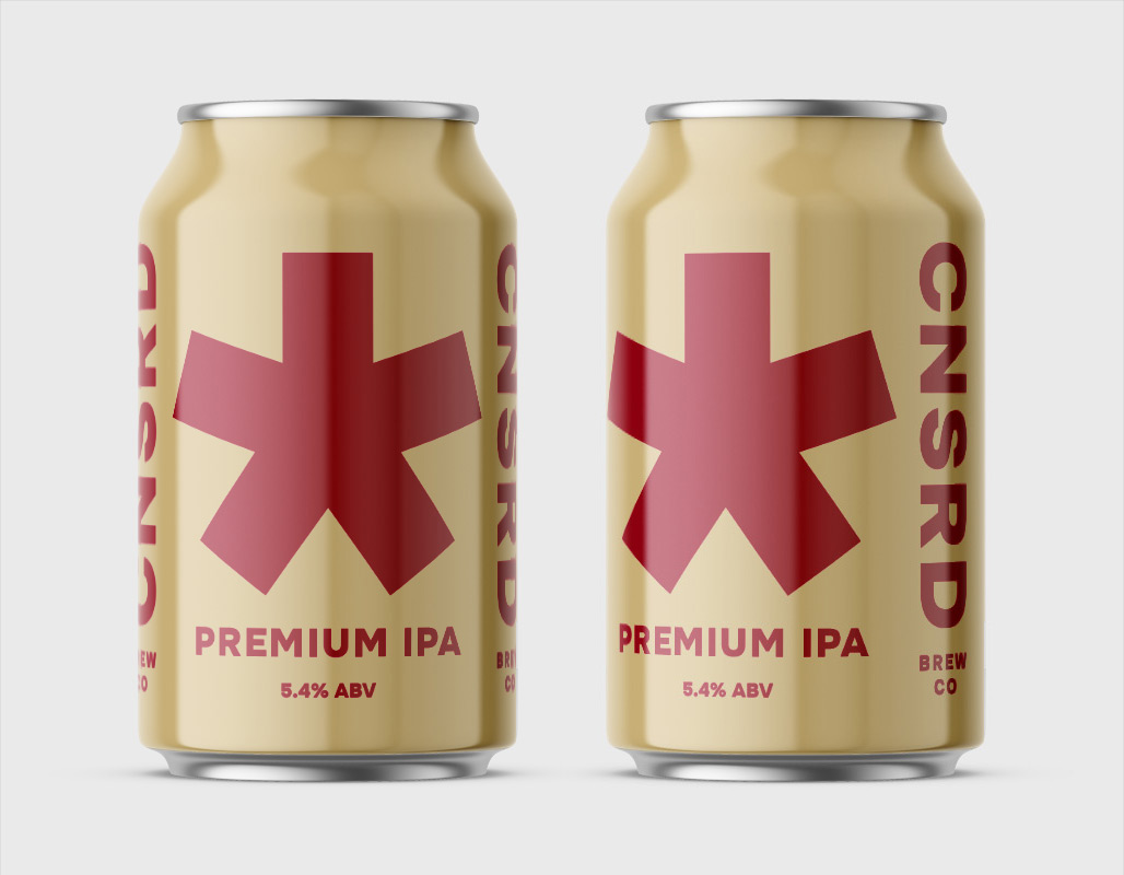 Censored Brew Co Premium IPA beer can design