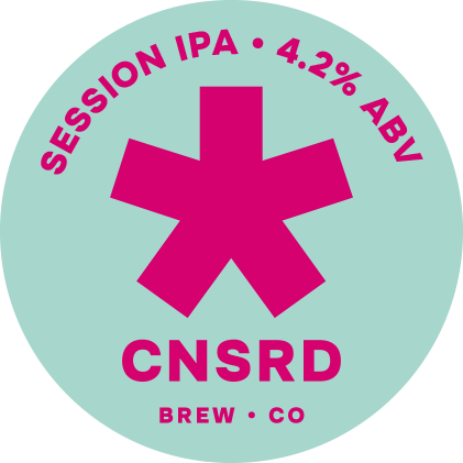 Censored Brew Co Session IPA beer mat coaster flat design front side