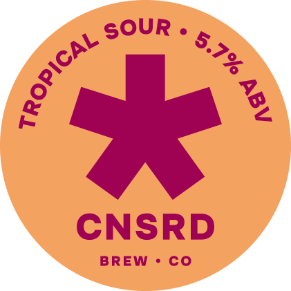 Censored Brew Co Tropical Sour beer mat coaster flat design front side