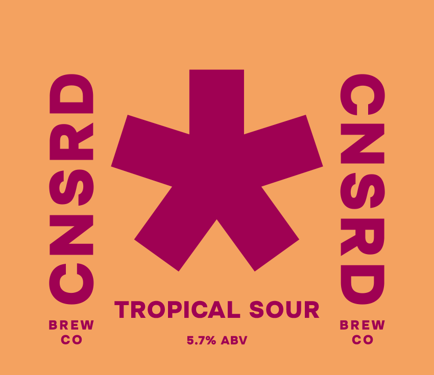 Censored Brew Co Tropical Sour beer can flat design front side