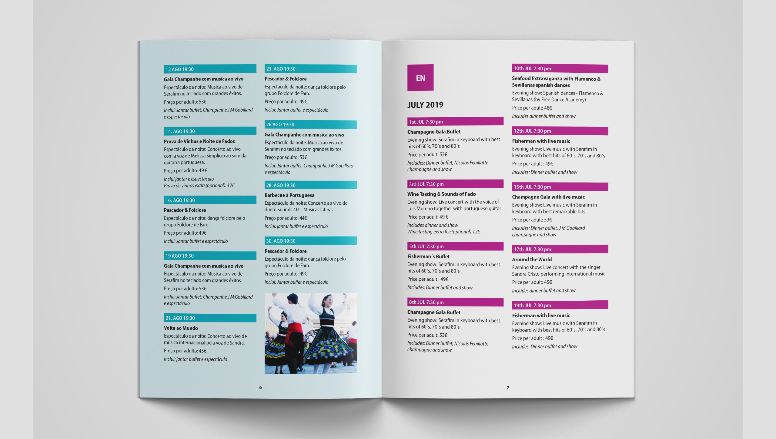 Dona Filipa Summer brochure listings page
