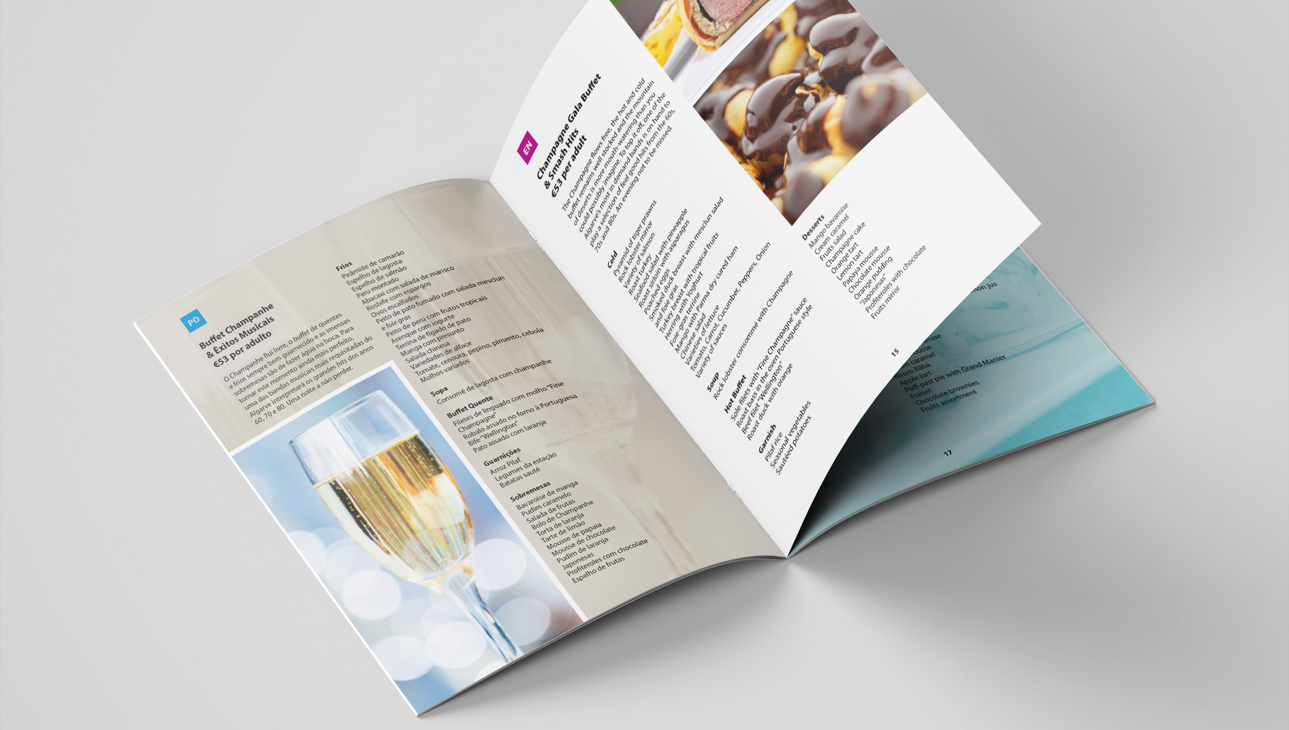 Dona Filipa Summer brochure menus page