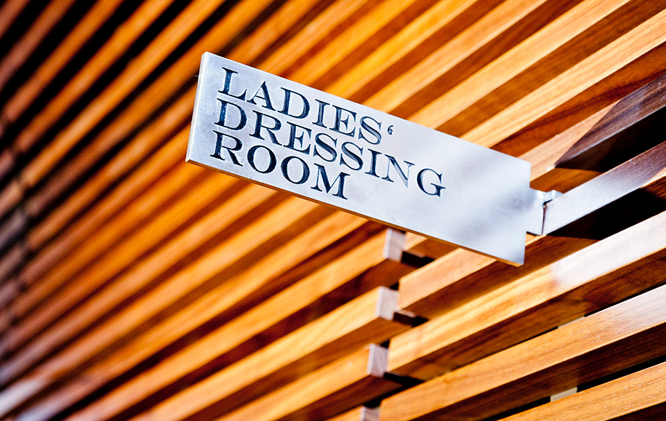 Grand Spa wayfinding signage for Ladies' Dressing Room