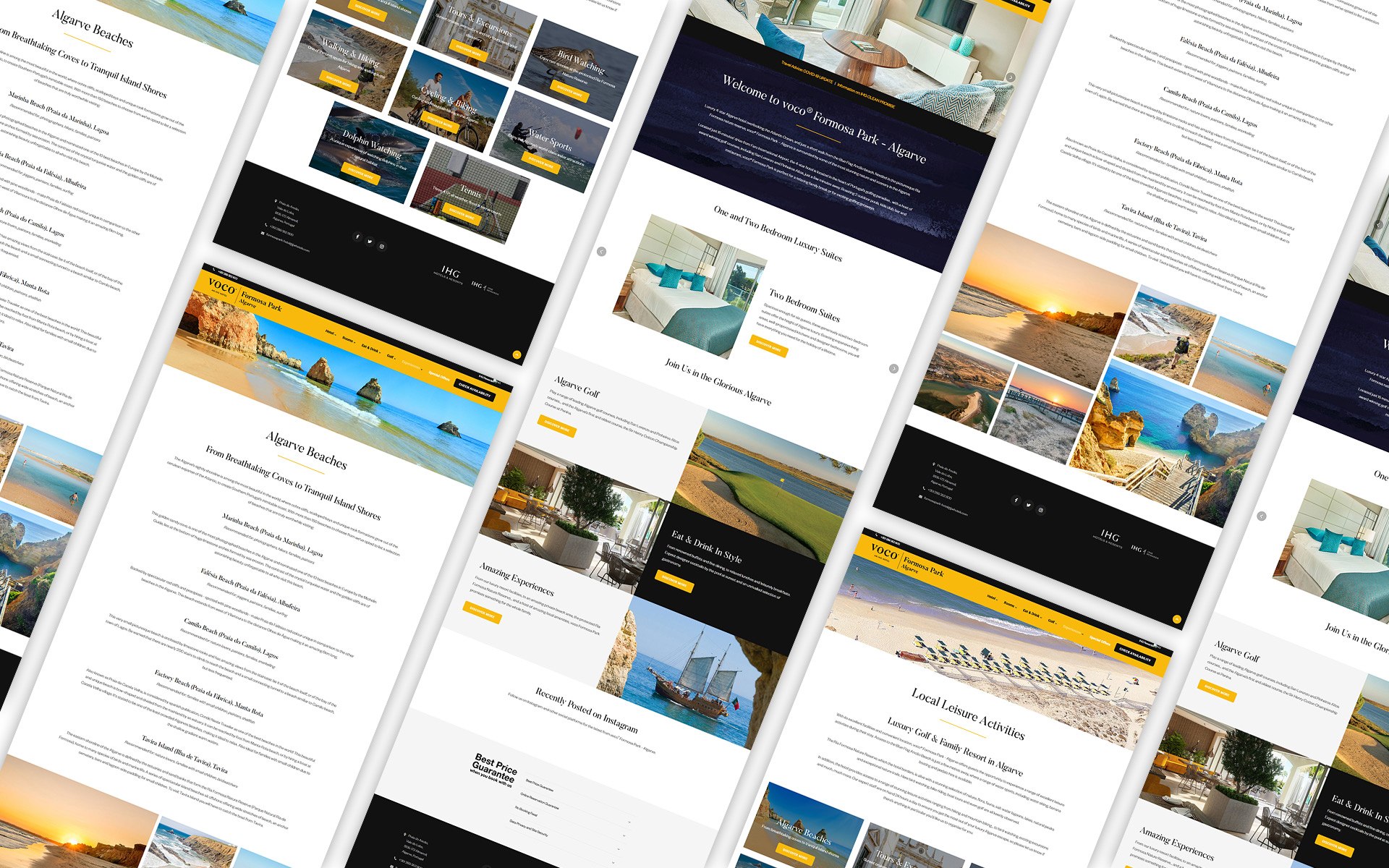 voco Formosa Park website design compilation graphic